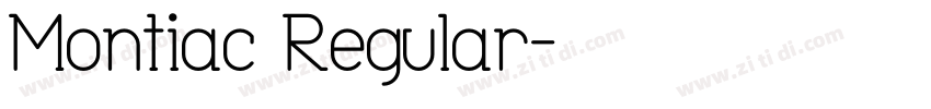Montiac Regular字体转换